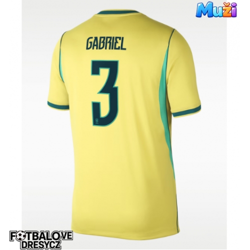 Brazílie Gabriel Magalhaes #3 Domácí Dres MS 2026 Krátký Rukáv Brazílie Gabriel Magalhaes #3 Domácí Dres MS 2026 Krátký Rukáv